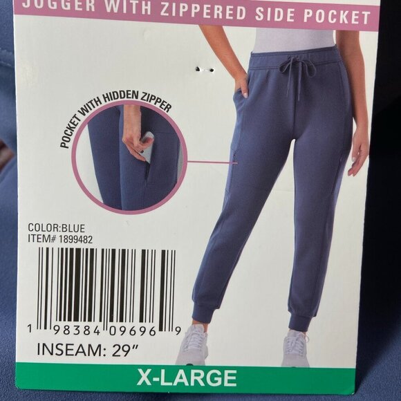 32 Degrees Pants - 32 Degrees Heat Jogger Pants XL Blue Zipper Pocket NWT